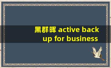 黑群晖 active backup for business